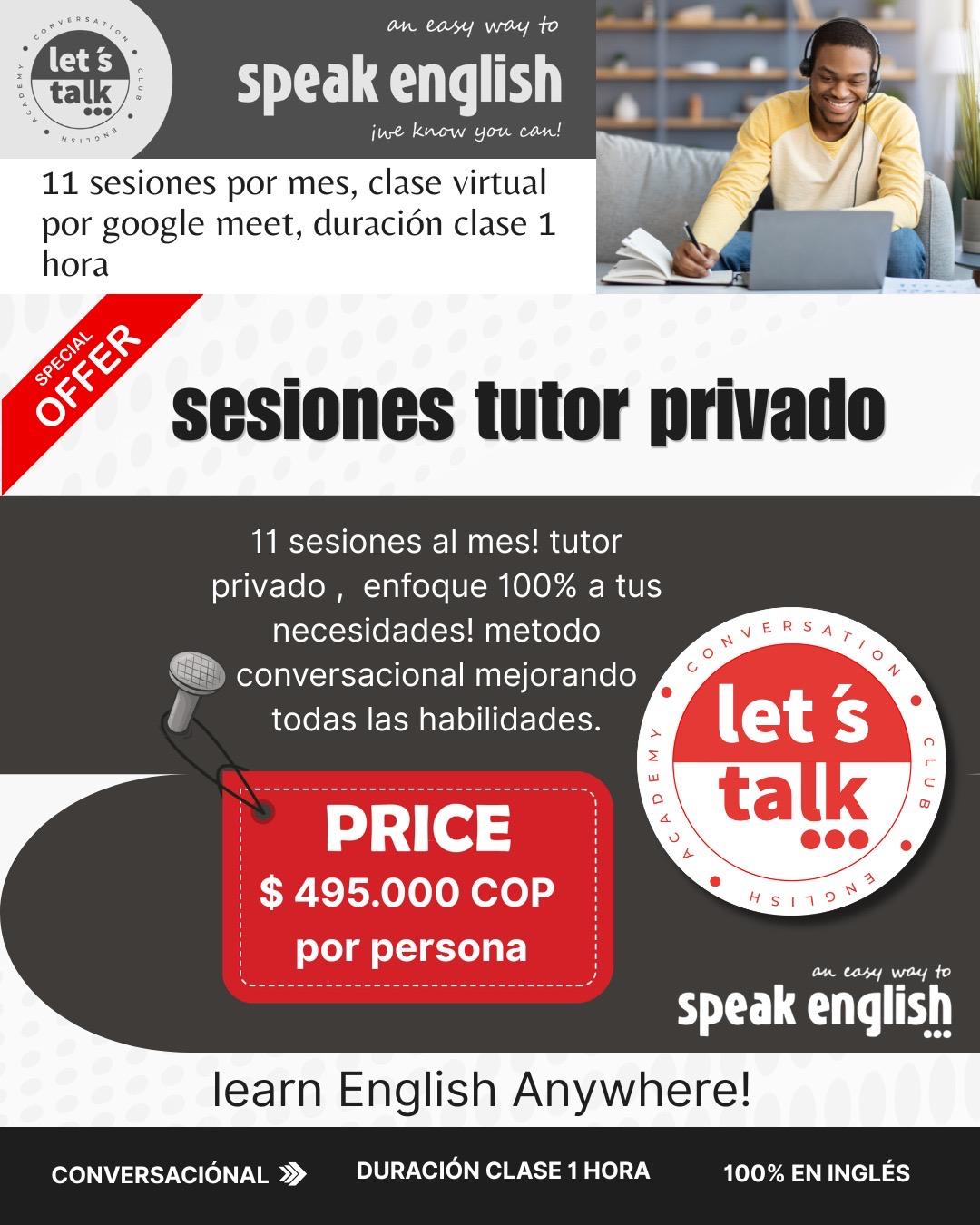 clase de inglés profesor privado