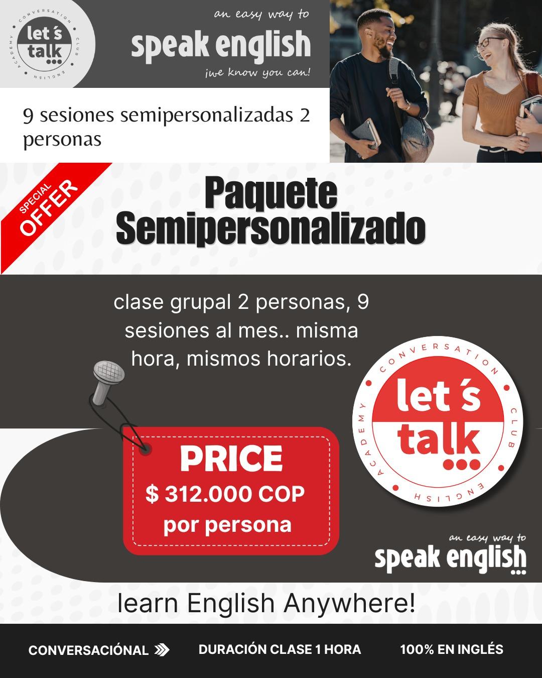 cursos de inglés semipersonalizado